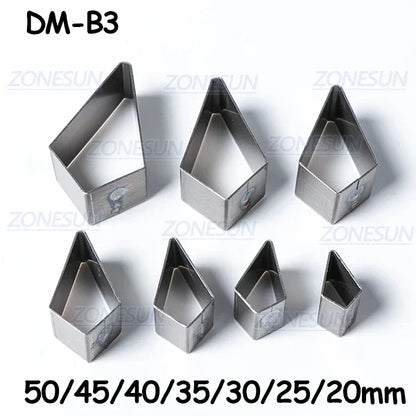 ZONESUN 20/25/30/50mm irregular Iron Blade Rule Die Cut Hole Punch Tool Cutting Mold Dies Cutter for DIY Leather Crafts Belt