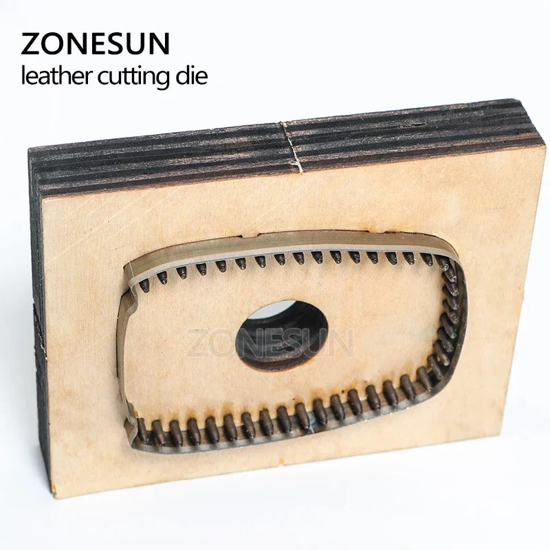 ZONESUN Customized leather cutting die Leather Craft DIY car Key Ring Wooden Template Punching  Key Chain Cutting Mould Cutter