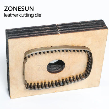 ZONESUN Customized leather cutting die Leather Craft DIY car Key Ring Wooden Template Punching  Key Chain Cutting Mould Cutter