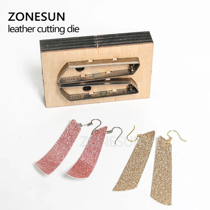ZONESUN E6 leather earring cutting die paper art leather decoration tool for die cutting machine DIY handicraft cutter