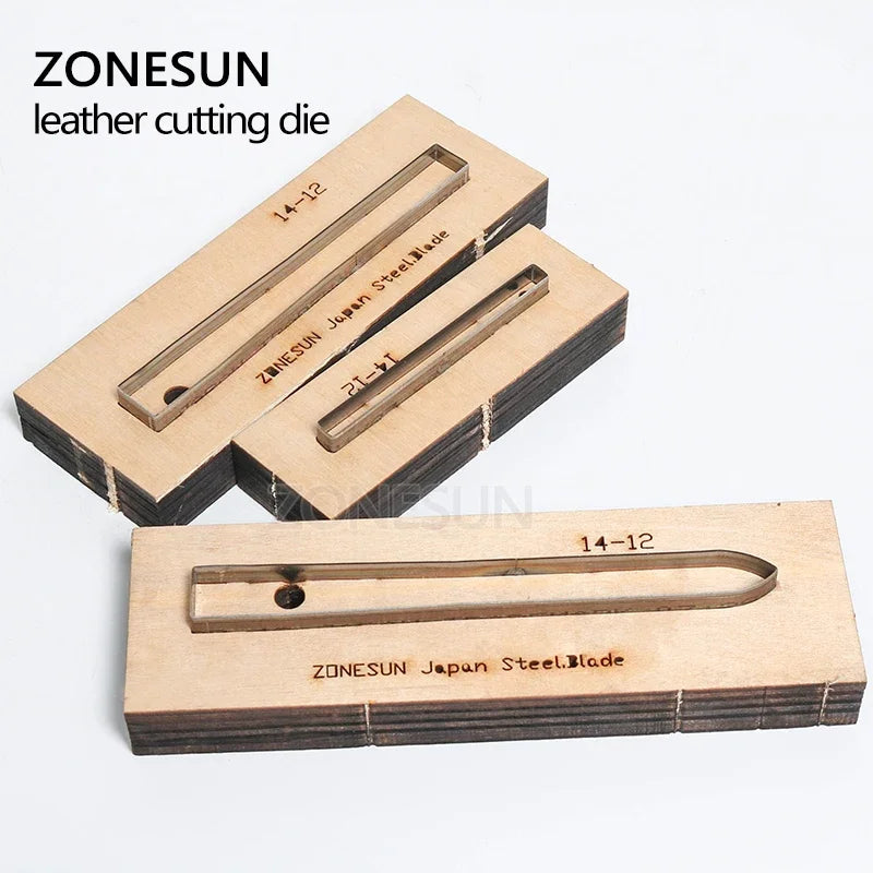 ZONESUN 14-12 Customized leather cutting die Leather DIY Craft supply watchband strap Wooden Template Punching Cutting Mould