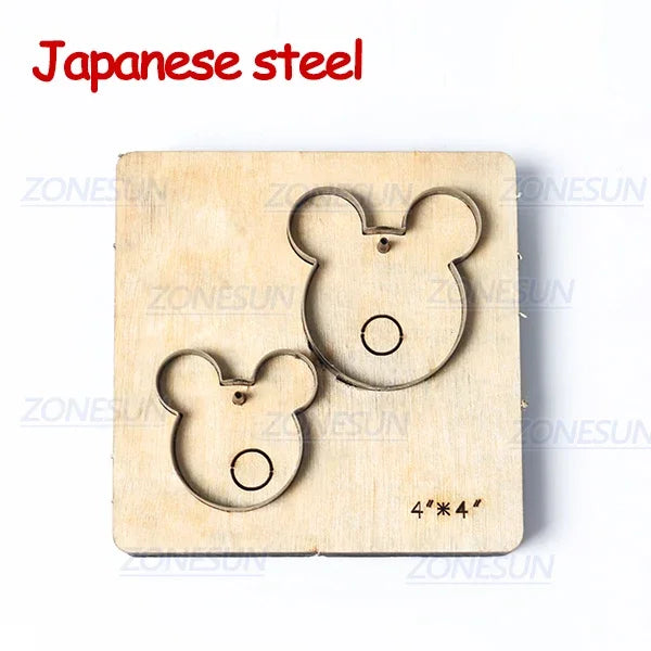 ZONESUN T5 DIY Custom Cutter Leather Earring Cutting Die Leather Cut Out Earring For Steel Rule Die Cutting Machine Press Tools