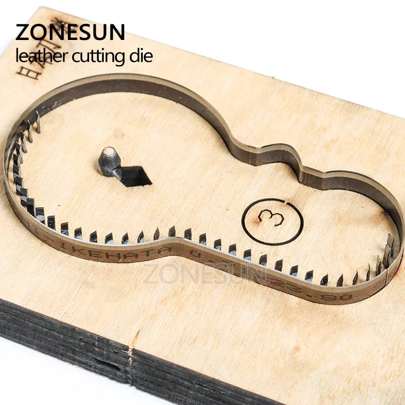 ZONESUN D103 Customized leather cutting die DIY Key Ring Wooden Template Knife Punching Key Chain Cutting Mould Cutter