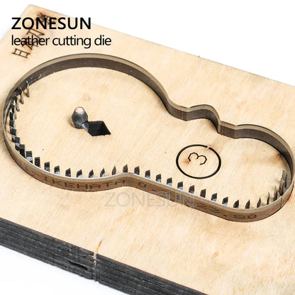 ZONESUN D103 Customized leather cutting die DIY Key Ring Wooden Template Knife Punching Key Chain Cutting Mould Cutter