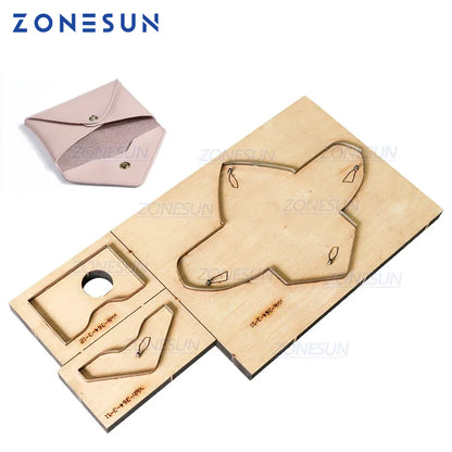 ZONESUN Credit Card Holder Coin Purse Customized Leather Cutting Die Handicraft Tool Punch Cutter Mold Diy Paper Wallet Cut Die