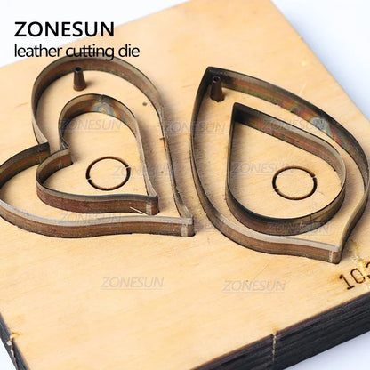 ZONESUN T3 DIY Custom Cutter Leather Earring Cutting Die Leather Cut Out Earring For Steel Rule Die Cutting Machine Press Tools