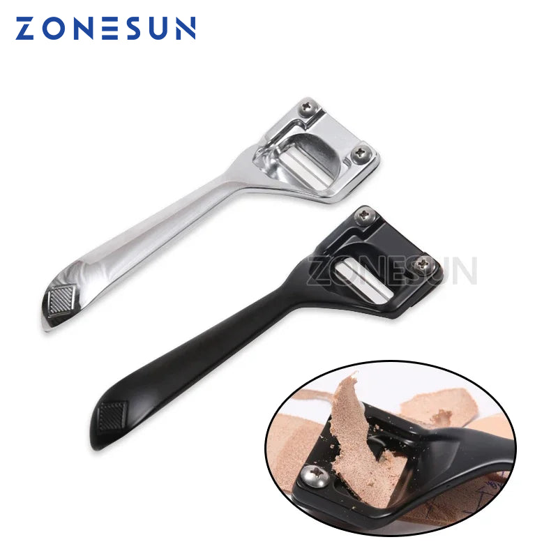 ZONESUN Leather Skiving Knife Leathercraft Edge Cutting 3 Blades Folds Seams Tool Skiving Trimming Leather Craft Supplies