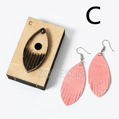 ZONESUN Leather Earring Cutting Die Tassel Steel Rule Die Leather Decoration Tool For Die Cutting Machine DIY Handicraft Cutter