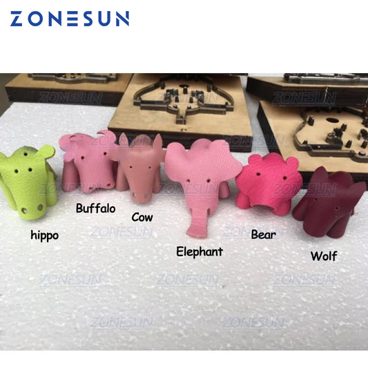 ZONESUN Custom Leather Die Cuts For Handmade Animals Key Ring DIY Key Chain Hang Decoration Cutting Clicker Die Steel Rule Die