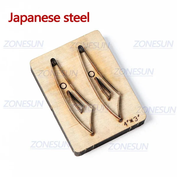 ZONESUN H2 DIY Custom Cutter Leather Earring Cutting Die Leather Cut Out Earring For Steel Rule Die Cutting Machine Press Tools