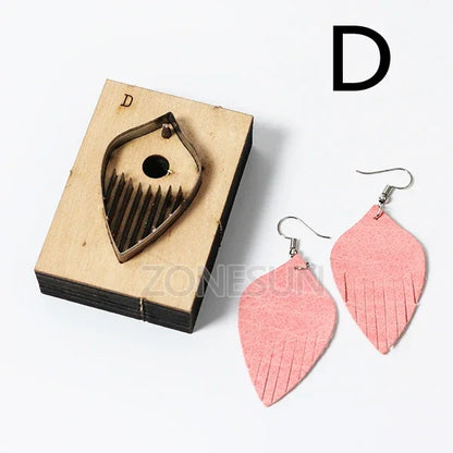 ZONESUN Leather Earring Cutting Die Tassel Steel Rule Die Leather Decoration Tool For Die Cutting Machine DIY Handicraft Cutter