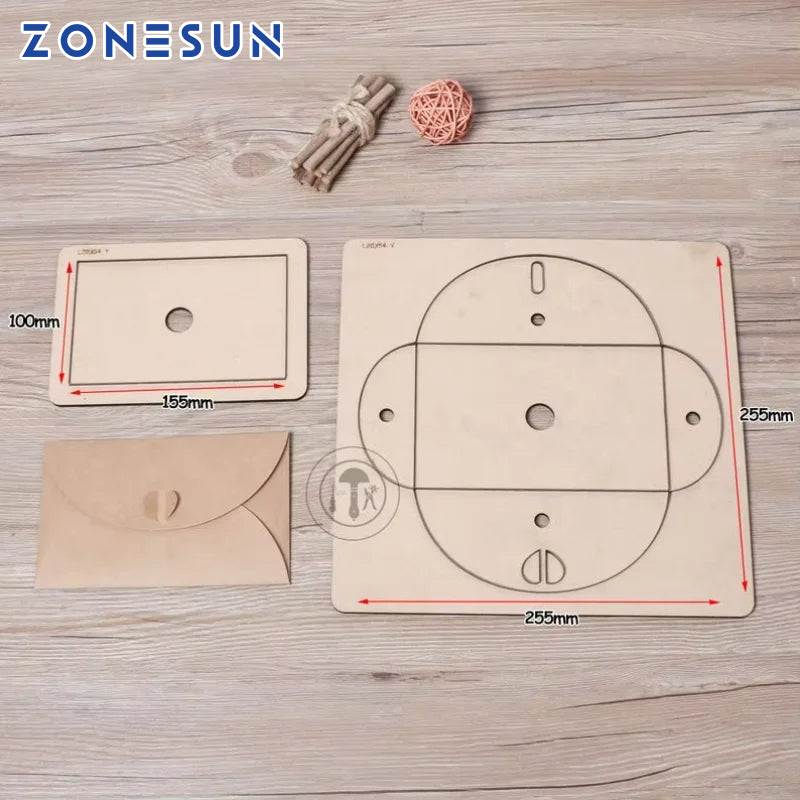 ZONESUN  envelope customized leather paper cutting die steel rule die handicraft tool punch cutter handicraft diy handmade