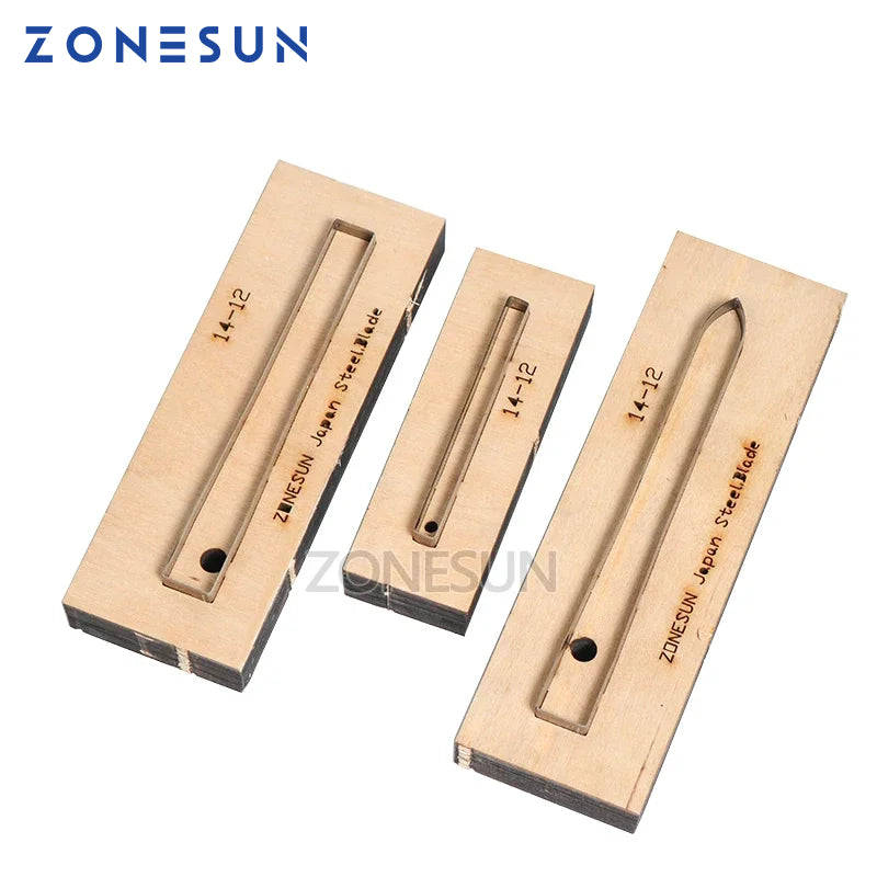 ZONESUN 14-12 Customized leather cutting die Leather DIY Craft supply watchband strap Wooden Template Punching Cutting Mould