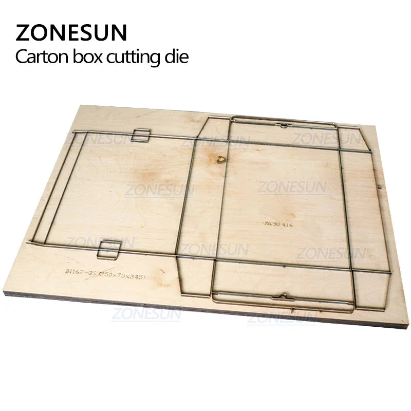 ZONESUN Custom Carton Leather Cutting Die Leather Diy Craft Tool Gift Paper Box Shoebox Wooden Template Punch Cut Steel Rule Die