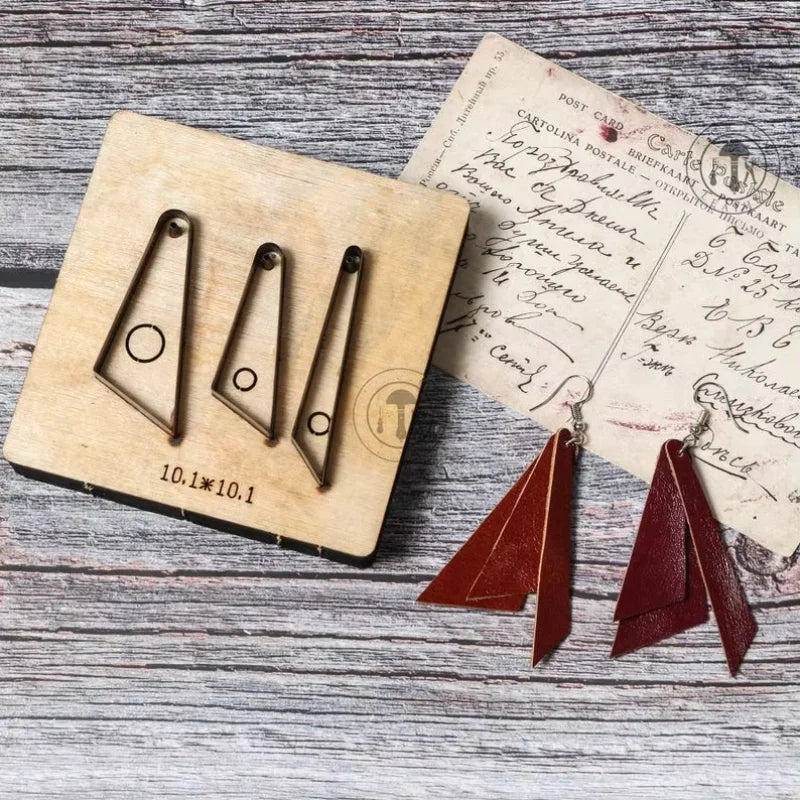 ZONESUN H3 DIY Custom Cutter Leather Earring Cutting Die Leather Cut Out Earring For Steel Rule Die Cutting Machine Press Tools