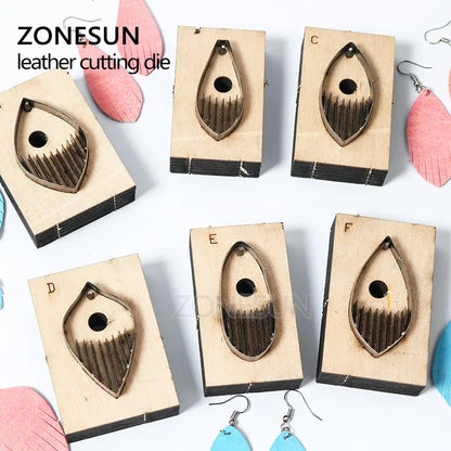 ZONESUN Leather Earring Cutting Die Tassel Steel Rule Die Leather Decoration Tool For Die Cutting Machine DIY Handicraft Cutter