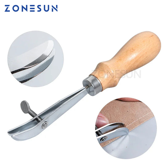 ZONESUN Adjustable / Creaser Edge Crafts Leather DIY Handcrafted Work Tool Edge Line Press Spacing Margin