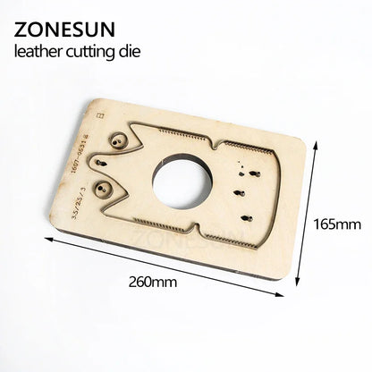 ZONESUN Customized Owl Shape Leather Holder Purse Small Wallet Punching Tool Cutting Die  Mold Animal Japanese Steel