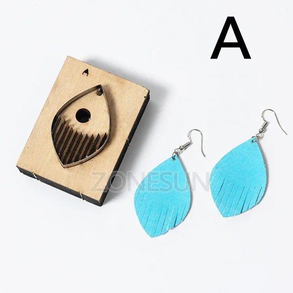 ZONESUN Leather Earring Cutting Die Tassel Steel Rule Die Leather Decoration Tool For Die Cutting Machine DIY Handicraft Cutter