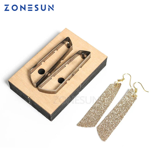 ZONESUN E6 leather earring cutting die paper art leather decoration tool for die cutting machine DIY handicraft cutter