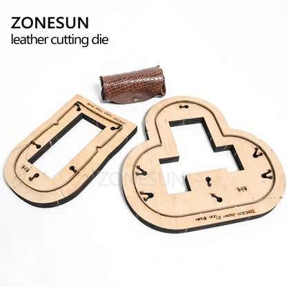 ZONESUN  two-in-one coin purse pouch Customized leather cutting die handicraft tool punch cutter mold DIY paper wallet cut die