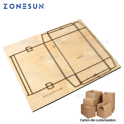 ZONESUN Custom Carton Leather Cutting Die Leather Diy Craft Tool Gift Paper Box Shoebox Wooden Template Punch Cut Steel Rule Die
