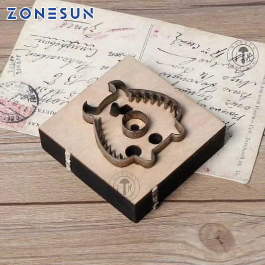 ZONESUN monster key fob ring cover earphone customized leather cutting click press steel rule die handmade handicraft diy gift