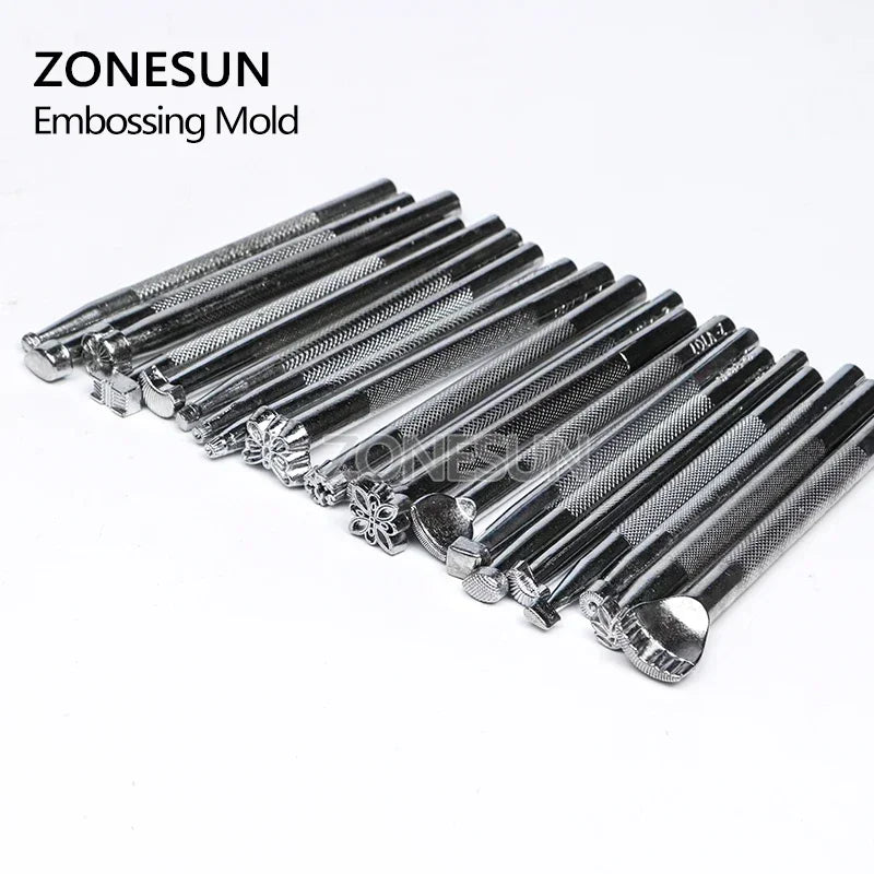 ZONESUN 20Pcs/1Set   Metal Leather Carving Printing Tool DIY Manual Leather Craft Stamps Art Pattern Leather Stamping Printing