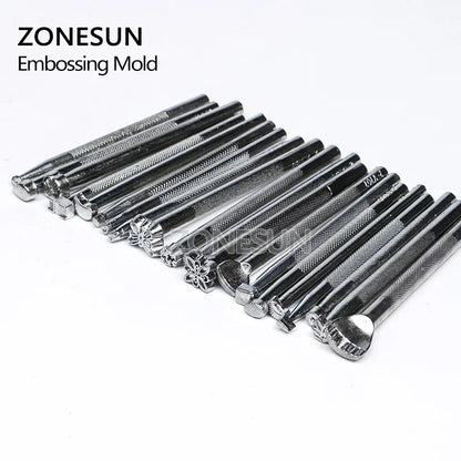 ZONESUN 20Pcs/1Set   Metal Leather Carving Printing Tool DIY Manual Leather Craft Stamps Art Pattern Leather Stamping Printing