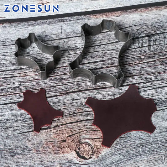 ZONESUN irregular luggage tag leather paper cutting punching click steel rule die press tool cutter handmake handcraft diy