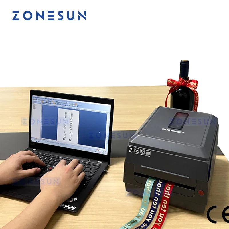 ZONESUN Digital Printer for Personalized Satin Ribbon Printing Machine, Gift Wrapping, Custom Bows, Name badges, FX223