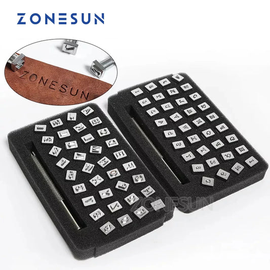 ZONESUN Leathercraft Alphabet Number Stamping Tool Set Metal Leather Seal Engraving Printing Engraving Stamps carimbo alfabeto