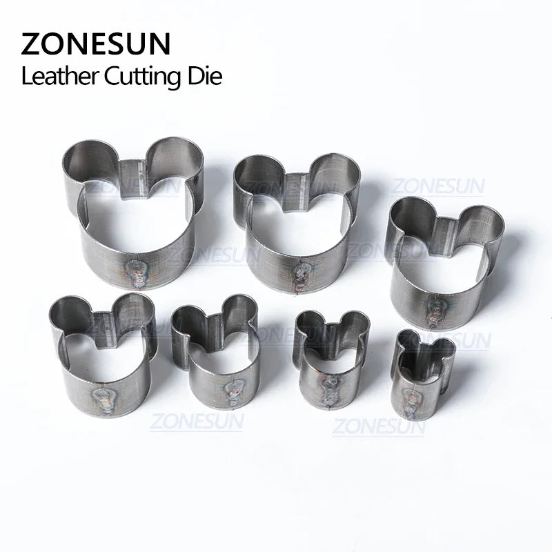 ZONESUN 20/25/30/50mm irregular Iron Blade Rule Die Cut Hole Punch Tool Cutting Mold Dies Cutter for DIY Leather Crafts Belt