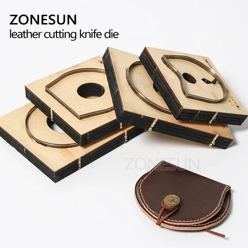 ZONESUN T033 Customized leather cutting die handicraft tool coin purse punch coin pouch cutter mold DIY paper laser knife die