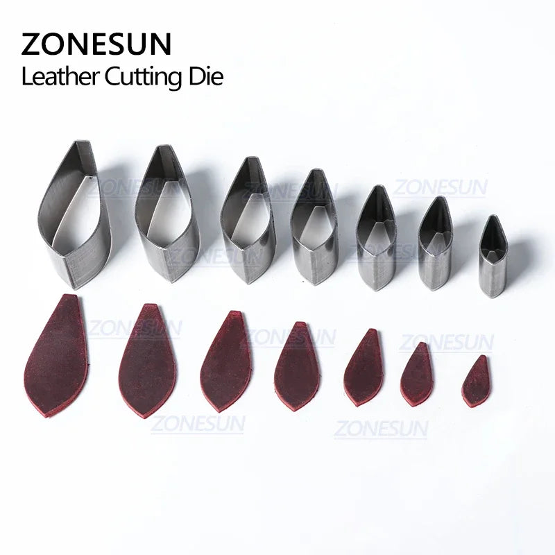ZONESUN 20/25/30/50mm irregular Iron Blade Rule Die Cut Hole Punch Tool Cutting Mold Dies Cutter for DIY Leather Crafts Belt