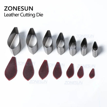 ZONESUN 20/25/30/50mm irregular Iron Blade Rule Die Cut Hole Punch Tool Cutting Mold Dies Cutter for DIY Leather Crafts Belt