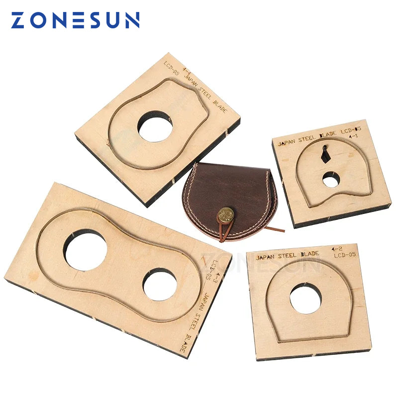 ZONESUN T033 Customized leather cutting die handicraft tool coin purse punch coin pouch cutter mold DIY paper laser knife die