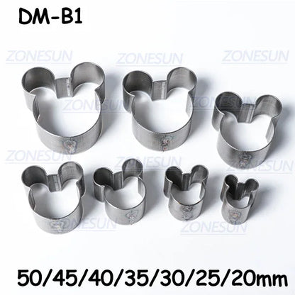 ZONESUN 20/25/30/50mm irregular Iron Blade Rule Die Cut Hole Punch Tool Cutting Mold Dies Cutter for DIY Leather Crafts Belt