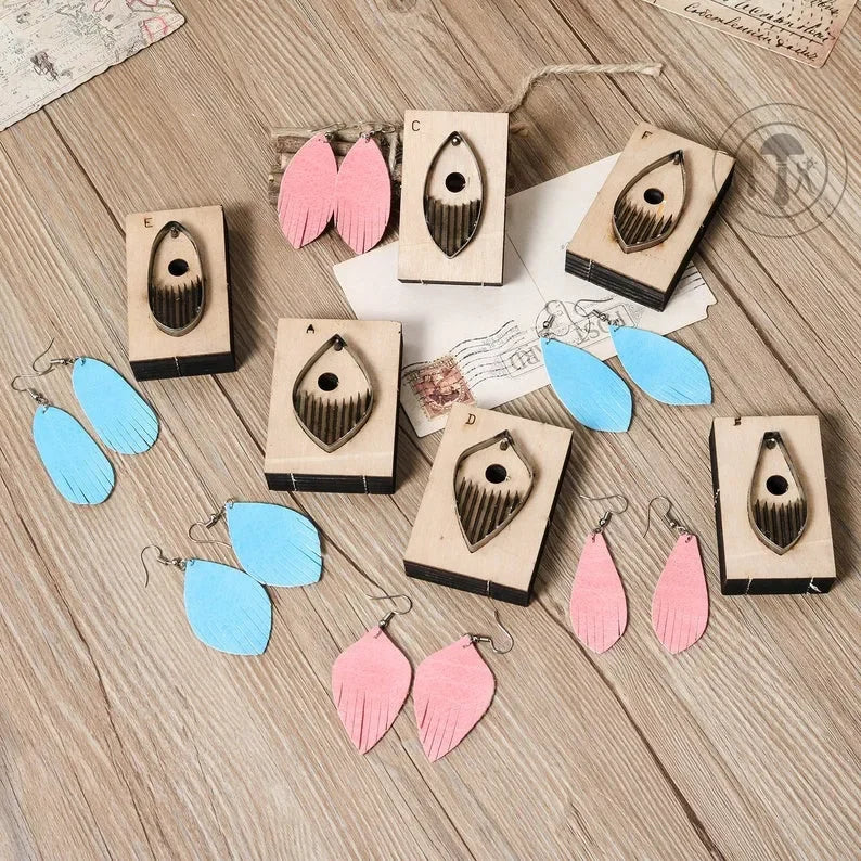 ZONESUN Leather Earring Cutting Die Tassel Steel Rule Die Leather Decoration Tool For Die Cutting Machine DIY Handicraft Cutter