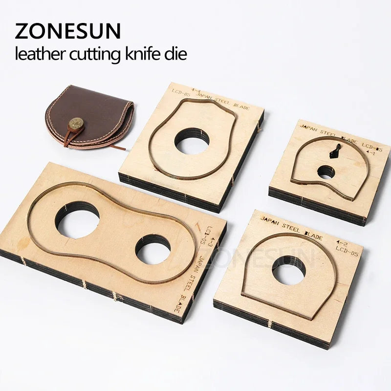 ZONESUN T033 Customized leather cutting die handicraft tool coin purse punch coin pouch cutter mold DIY paper laser knife die