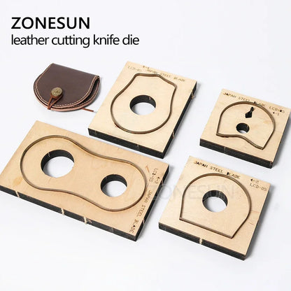 ZONESUN T033 Customized leather cutting die handicraft tool coin purse punch coin pouch cutter mold DIY paper laser knife die