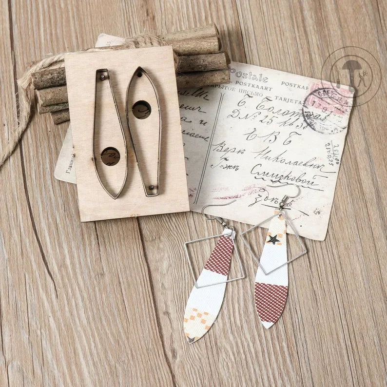 ZONESUN Custom Irregular Leather Earring Paper Cutting Die Tool For Die Cutting Machine DIY Punching Clicker Steel Rule Die