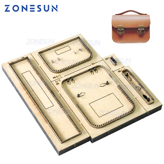ZONESUN Crossbody Bag Leather Cutting Die Custom Handbag Punching Tool Coin Purse Steel Rule Die Small Wallet Cutter Die Cuts