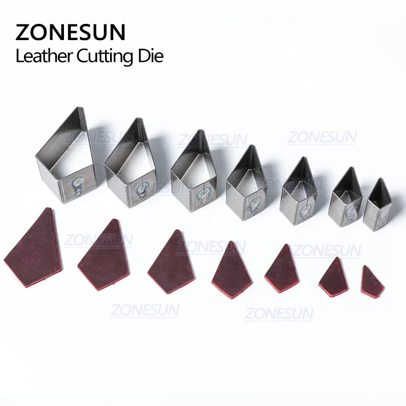 ZONESUN 20/25/30/50mm irregular Iron Blade Rule Die Cut Hole Punch Tool Cutting Mold Dies Cutter for DIY Leather Crafts Belt