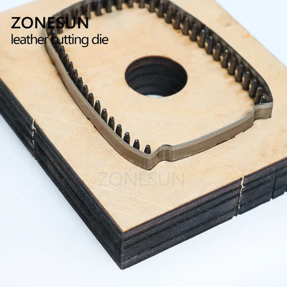 ZONESUN Customized leather cutting die Leather Craft DIY car Key Ring Wooden Template Punching  Key Chain Cutting Mould Cutter