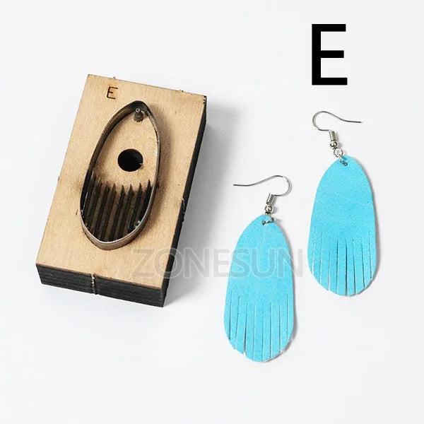 ZONESUN Leather Earring Cutting Die Tassel Steel Rule Die Leather Decoration Tool For Die Cutting Machine DIY Handicraft Cutter