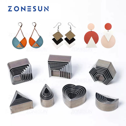 ZONESUN Half-Circle Drop Leather Cutting Die Clicker Steel Rule Die 20/25/30/50mm Punching Tool For Cutting Out Leather Earring