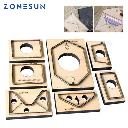 ZONESUN Credit Card Holder Women Wallet Custom Leather Cutting Die Handicraft Punching Tool Mold DIY Paper Wallet Die Cuts