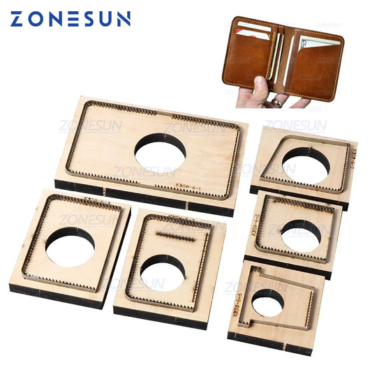 ZONESUN C5 Bank Credit Card Holder Custom Leather Cutting Die Handicraft Punching Tool DIY Paper Clicker Die Wooden Template