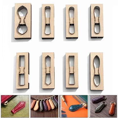 Leather Cutting Mould Zipper, Leather Tool Bag Chain Template, DIY Wooden Punching ,Handcraft Bag Straps Cutting Die